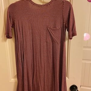 Maroon T-Shirt Dress
